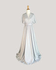 Silver Gray Infinity Dress/ Wrap Convertible Bridesmaid Dress