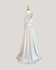 Silver Gray Infinity Dress/ Wrap Convertible Bridesmaid Dress