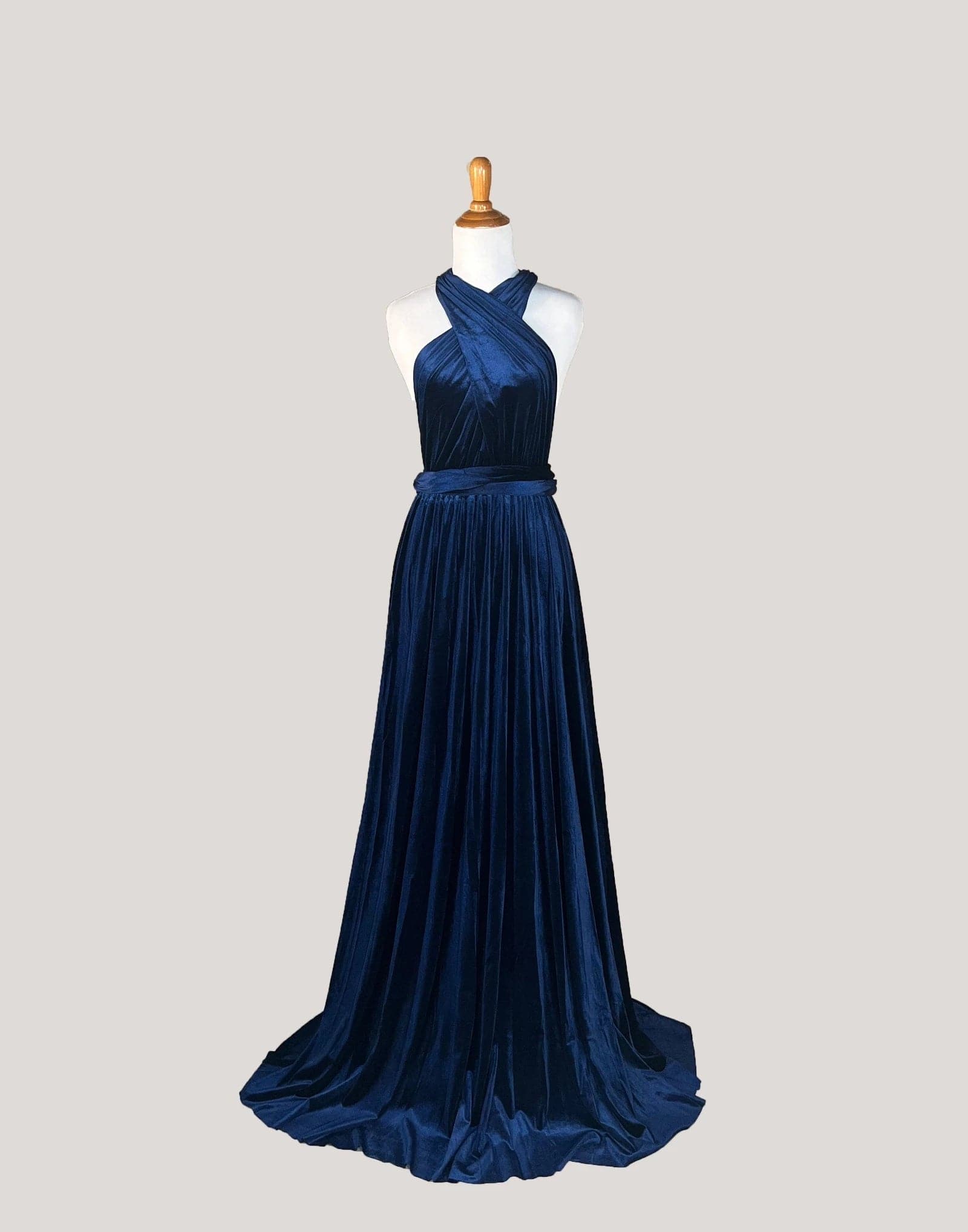 Navy Velvet Infinity Bridesmaid Dress/Customization Size/40+ Color Plus ( size 16-26) Navy Velvet Infinity Bridesmaid Dress/Customization Size/40+ Color Plus ( size 16-26)