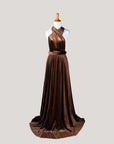 Brown Velvet Infinity Dress/ Wrap Convertible Bridesmaid Dress