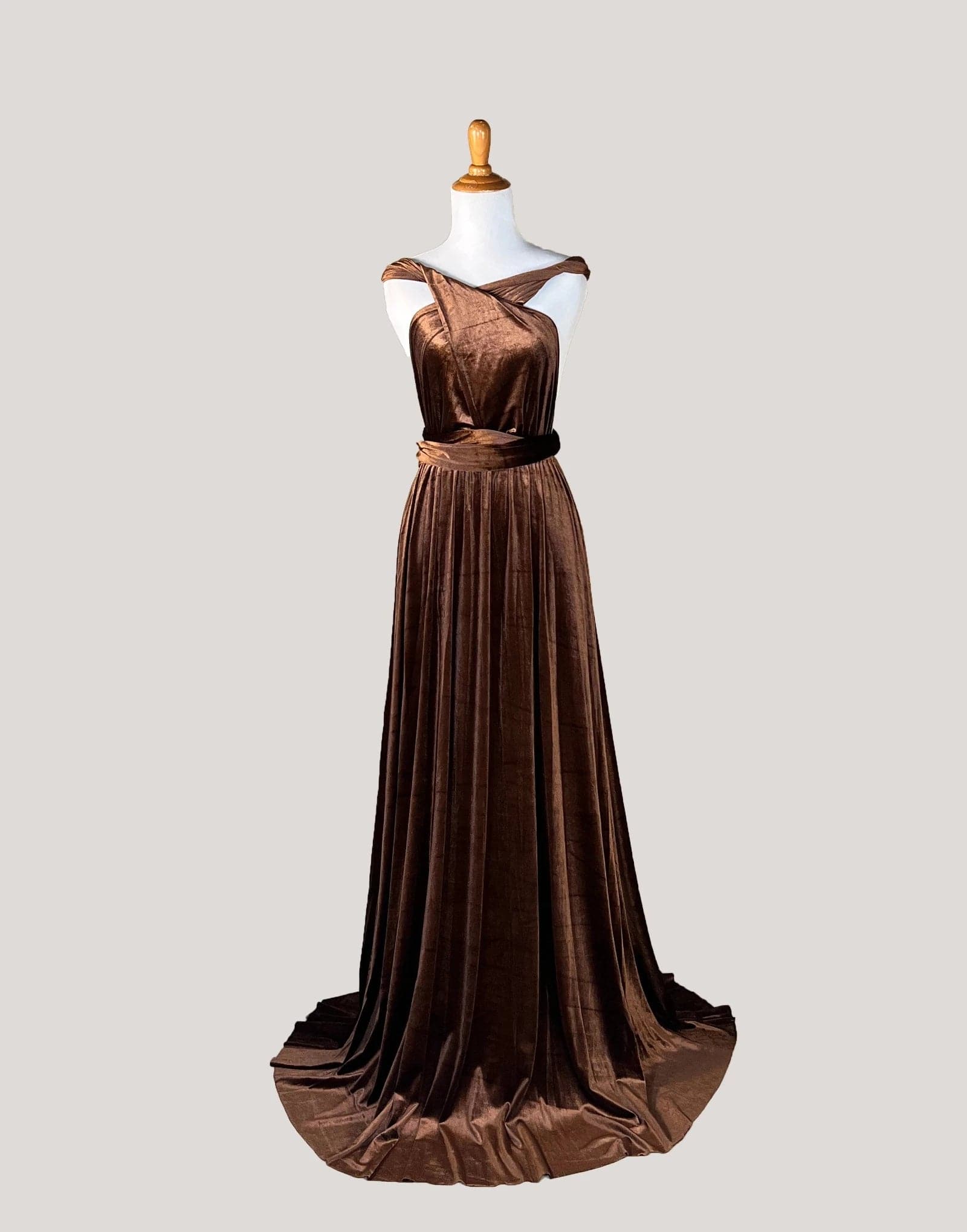 Velvet top infinity dress