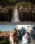 Vintage Olive Velvet Infinity Dress/ Wrap Convertible Bridesmaid Dress