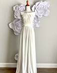 Off White Velvet Infinity Dress/ Wrap Convertible Bridesmaid Dress
