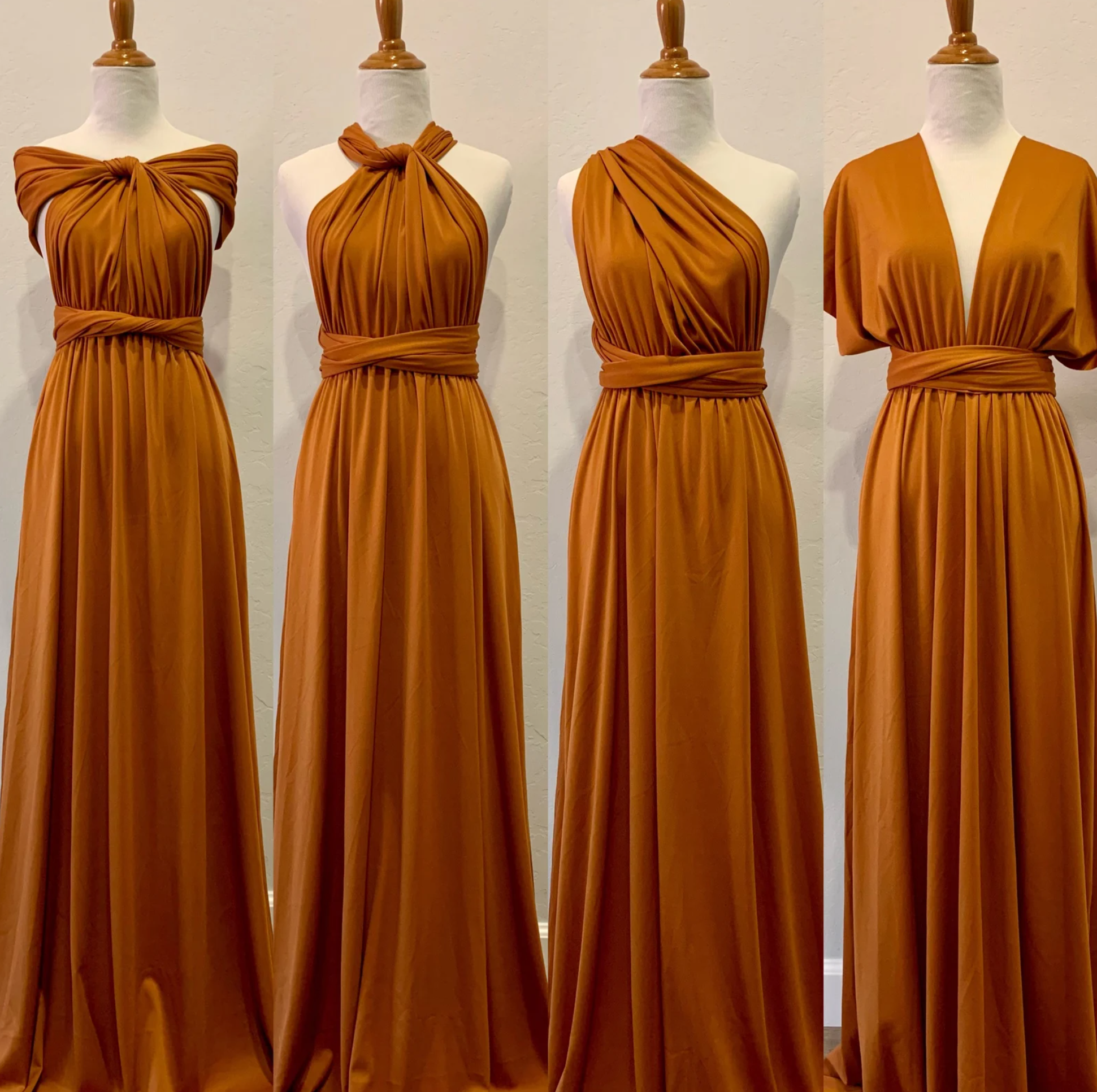 Infinity Dress/Wrap Convertible Bridesmaid Dress/Custom Size/30+ Color Floor 39 Inches / Plus(16-26)