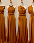 Copper Infinity Dress/ Wrap Convertible Bridesmaid Dress