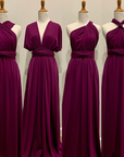 Purplish Red Infinity Dress/ Wrap Convertible Bridesmaid Dress