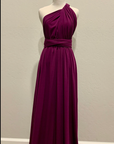 Purplish Red Infinity Dress/ Wrap Convertible Bridesmaid Dress
