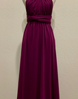 Purplish Red Infinity Dress/ Wrap Convertible Bridesmaid Dress
