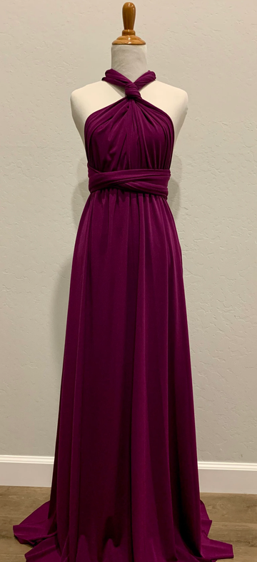 Purplish Red Infinity Dress/ Wrap Convertible Bridesmaid Dress