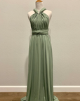 Pea green Infinity Dress/ Wrap Convertible Bridesmaid Dress