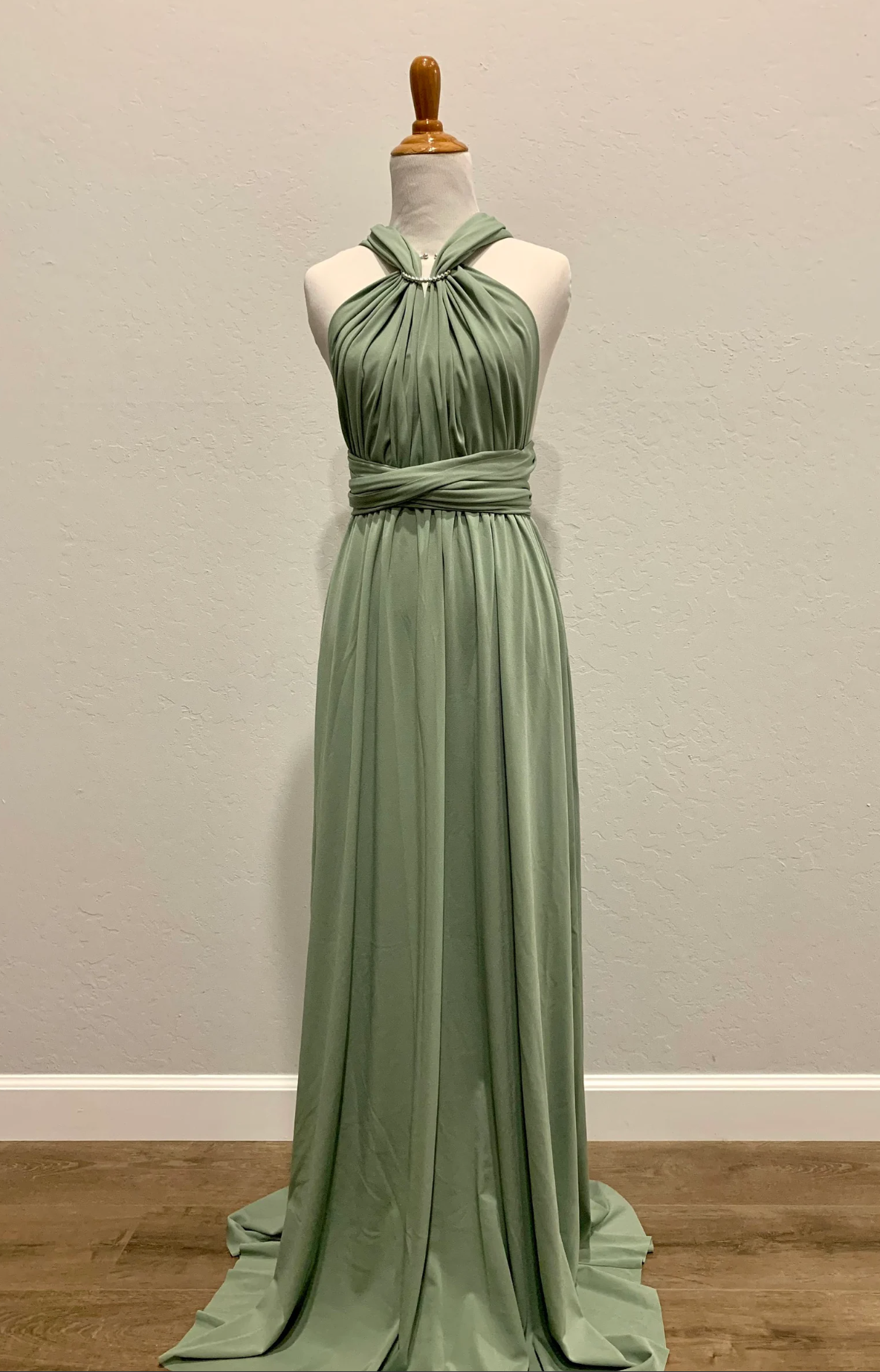 Sage green online infinity dress
