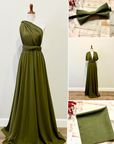 Olive Green Infinity Dress/ Wrap Convertible Bridesmaid Dress