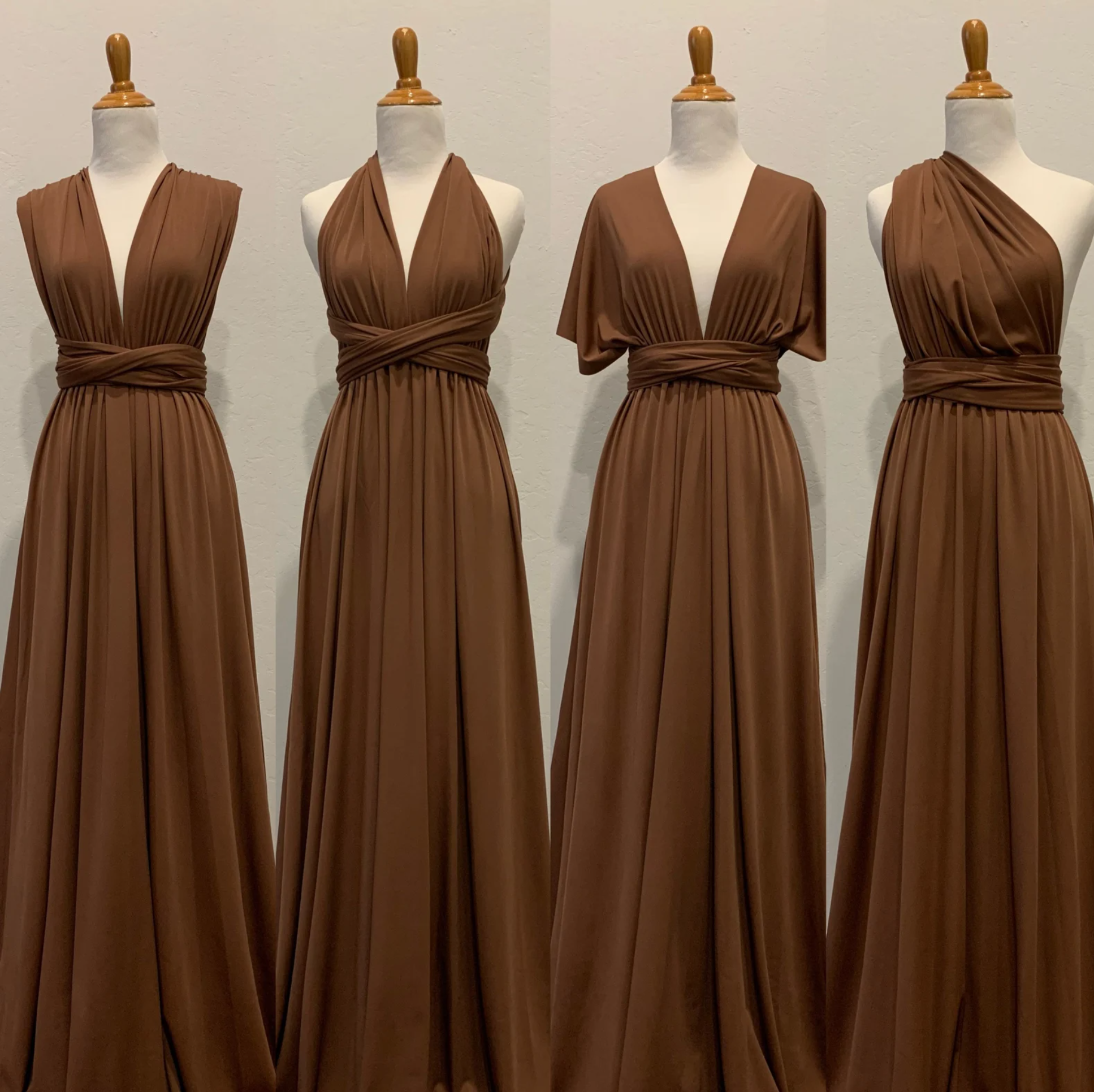 Chocolate Infinity Dress/ Wrap Convertible Bridesmaid Dress-S11