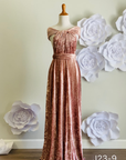 Dusty Rose Crushed Velvet Infinity Dress/ Wrap Convertible Bridesmaid Dress,J23-9 - ScholleDress