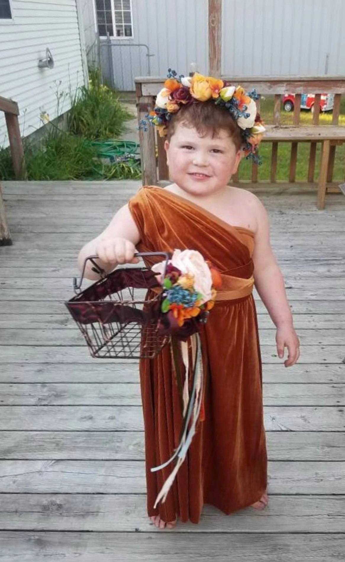 Infinity dress flower sales girl