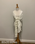 Wrinkled Velvet Shawl, Bridesmaids gifts shawl weeding shawl flower girl velvet Sash belt mother of bride - ScholleDress