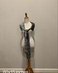 Velvet shawl as wedding sash belt