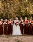 Velvet infinity dress for mix and match bridesmaids
