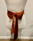 Velvet sash belt for flower girl dress
