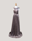 Lilac Grey Velvet Infinity Dress/ Wrap Convertible Bridesmaid Dress