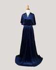 Midnight Blue Velvet Infinity Dress/ Wrap Convertible Bridesmaid Dress