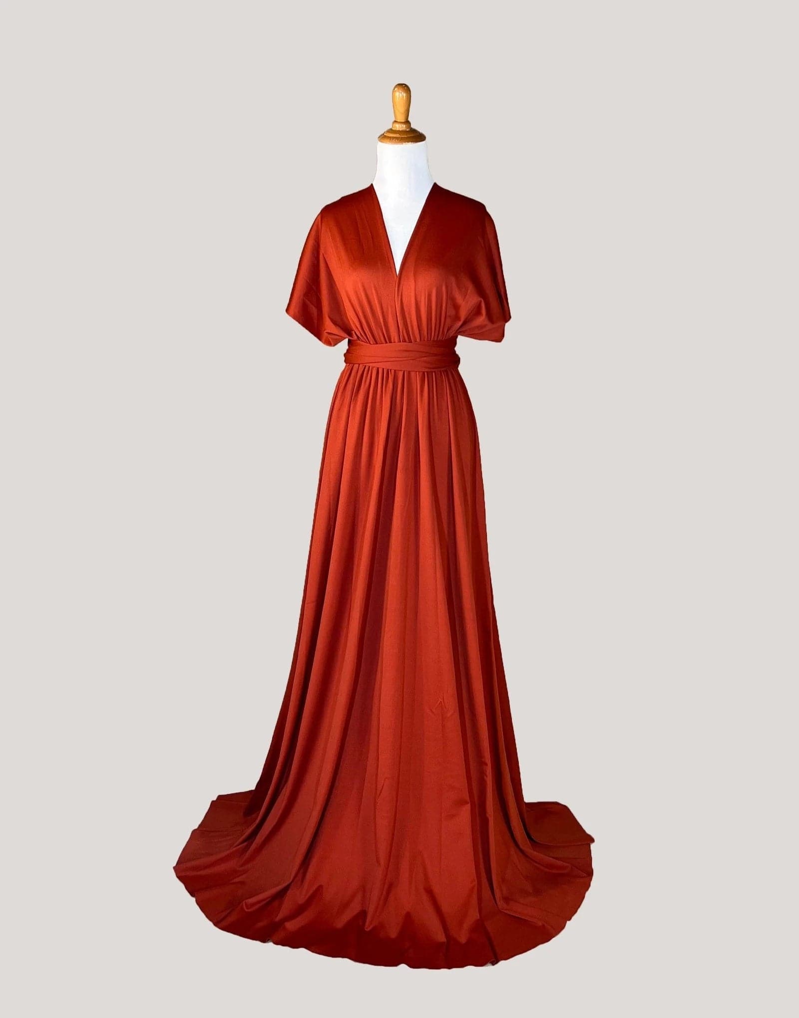 Rust Burnt Orange Infinity Bridesmaid Dresses/Customization Size Floor 39 inches / Plus(16-26) Rust Burnt Orange Infinity Bridesmaid Dresses/Customization Size Floor 39 inches / Plus(16-26)