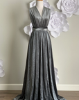 Smoke Grey Velvet Infinity Dress/ Wrap Convertible Bridesmaid Dress