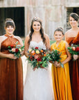 Custom velvet infinity bridesmaid dress in 40+ colors
