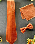 Velvet bow tie color swatches for wedding party
