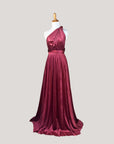 Cranberry Velvet Infinity Dress/ Wrap Convertible Bridesmaid Dress