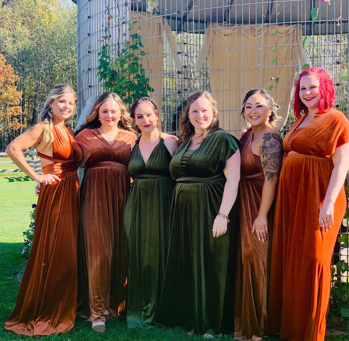 infinity dress styles Made In USA Forest Green Multiway Bridesmaid Dress Convertible Made In USA Wrinkle Resistant 100 Ways to Wear the