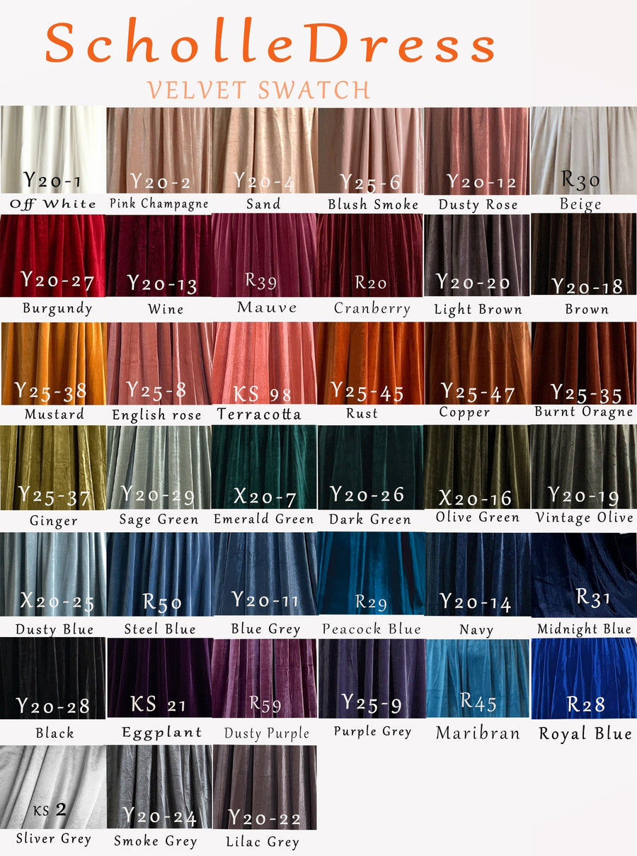 VELVET FABRIC Swatch sample - ScholleDress