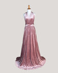 Dusty rose velvet infinity bridesmaid dress