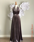 Light Brown Velvet Infinity Dress/ Wrap Convertible Bridesmaid Dress