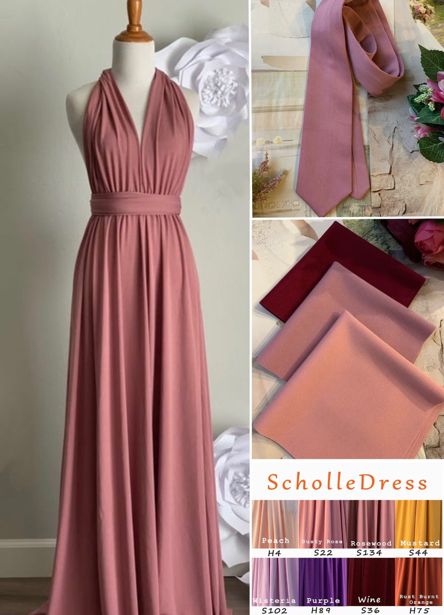 Rosewood Infinity Dress/ Wrap Convertible Bridesmaid Dress-S134 - ScholleDress