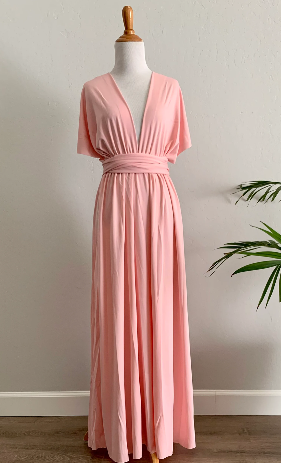 Pale Pink Infinity Dress/ Wrap Convertible Bridesmaid Dress