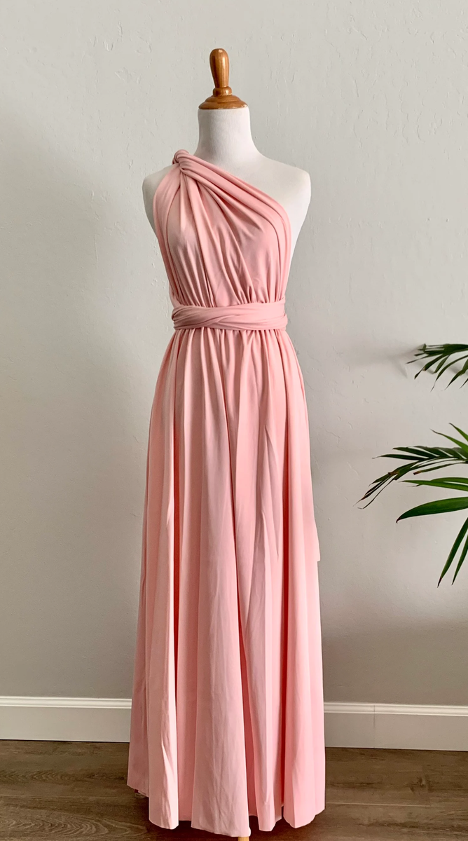 infinity wrap dress African Print 16117-259 $60 * 34 or 36 Short Nude Pink Infinity Multiway