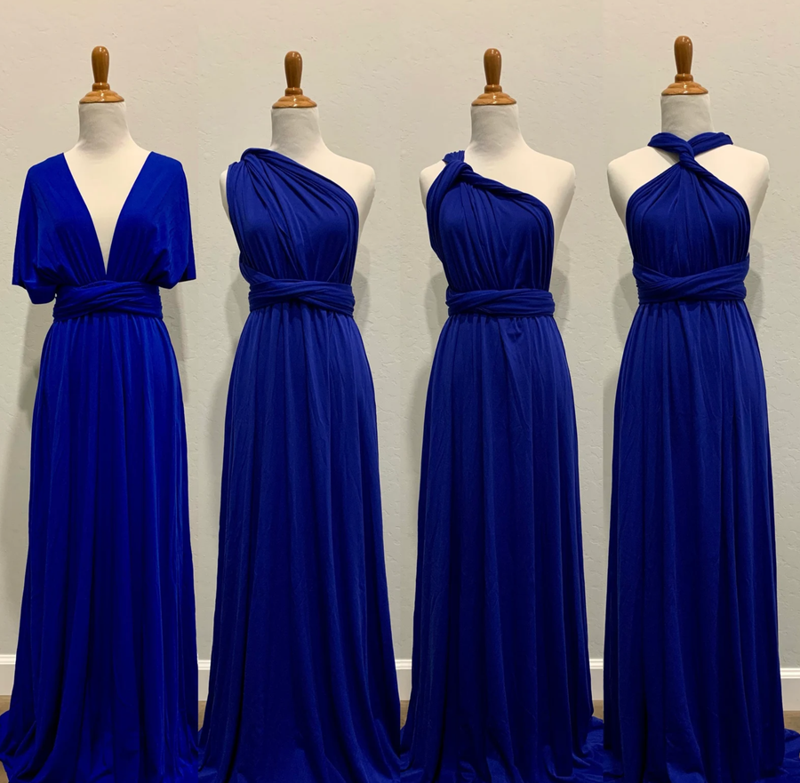 Royal Blue Infinity Dress/ Wrap Convertible Bridesmaid Dress