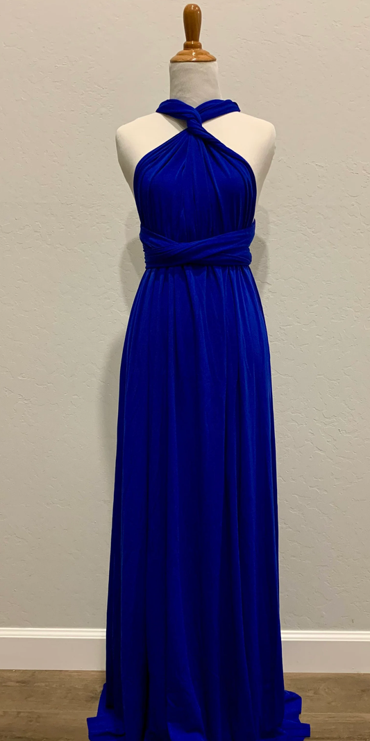 Royal Blue Infinity Dress/ Wrap Convertible Bridesmaid Dress