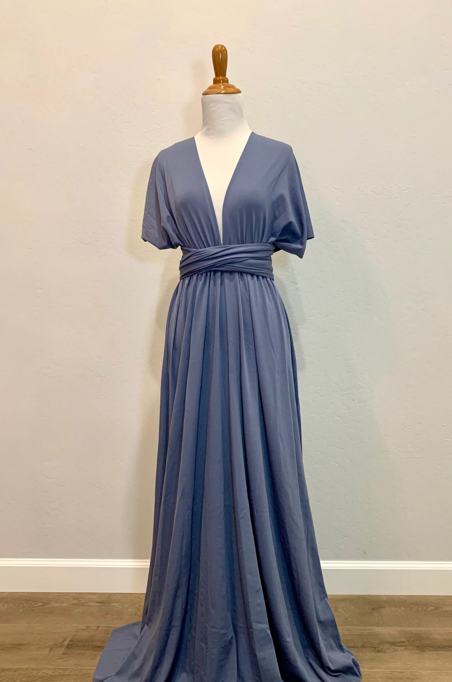 Denim Blue Infinity Dress/ Wrap Convertible Bridesmaid Dress