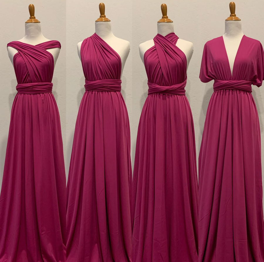 Magenta Infinity Dress/ Wrap Convertible Bridesmaid Dress