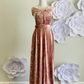 Dusty Rose Crushed  Velvet Infinity Dress/ Wrap Convertible Bridesmaid Dress,J23-9 - ScholleDress