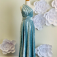 Ice Blue Crushed Velvet Infinity Dress/ Wrap Convertible Bridesmaid Dress,J23-15 - ScholleDress