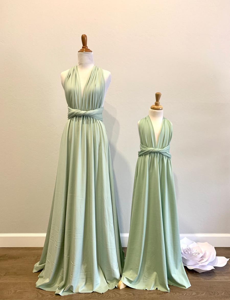 Flower Girl Infinity Wrap Dress / Junior Bridesmaid Dress