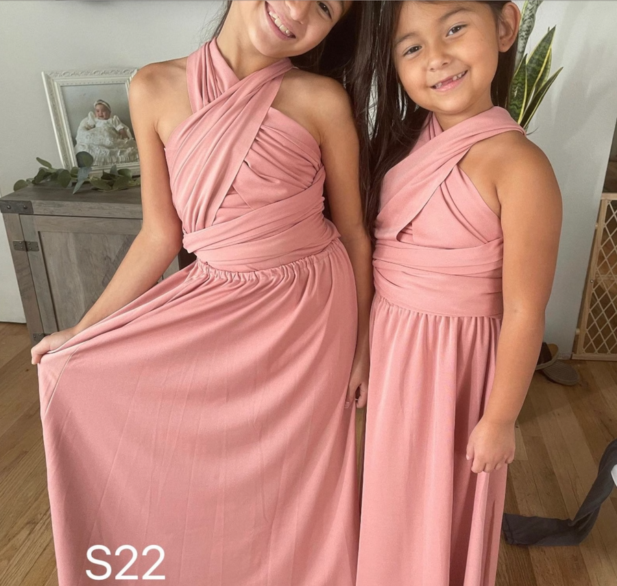 Flower Girl Infinity Wrap Dress / Junior Bridesmaid Dress