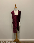 Soft wrinkled velvet wedding shawl
