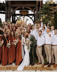 Convertible velvet wrap bridesmaid dress styling example
