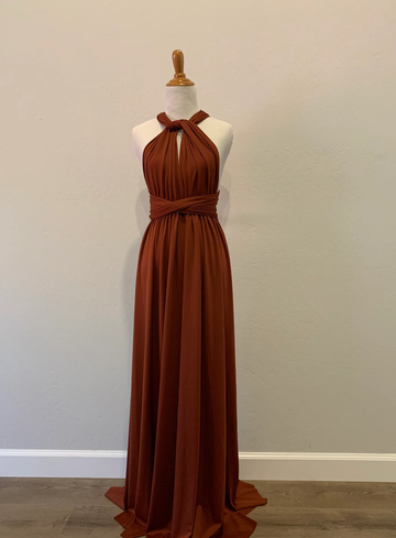 Burnt Orange Infinity Dress/ Wrap Convertible Bridesmaid Dress- H102 - ScholleDress