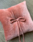 Matching velvet wedding ring pillow