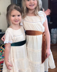Matching velvet sash belt for wedding party